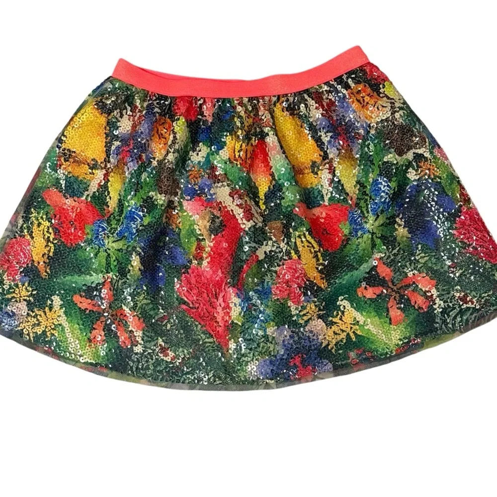 Kate Morgan x H&M Tropical RAINFOREST Multi-Color Sequin Skirt - Size 4-6Y